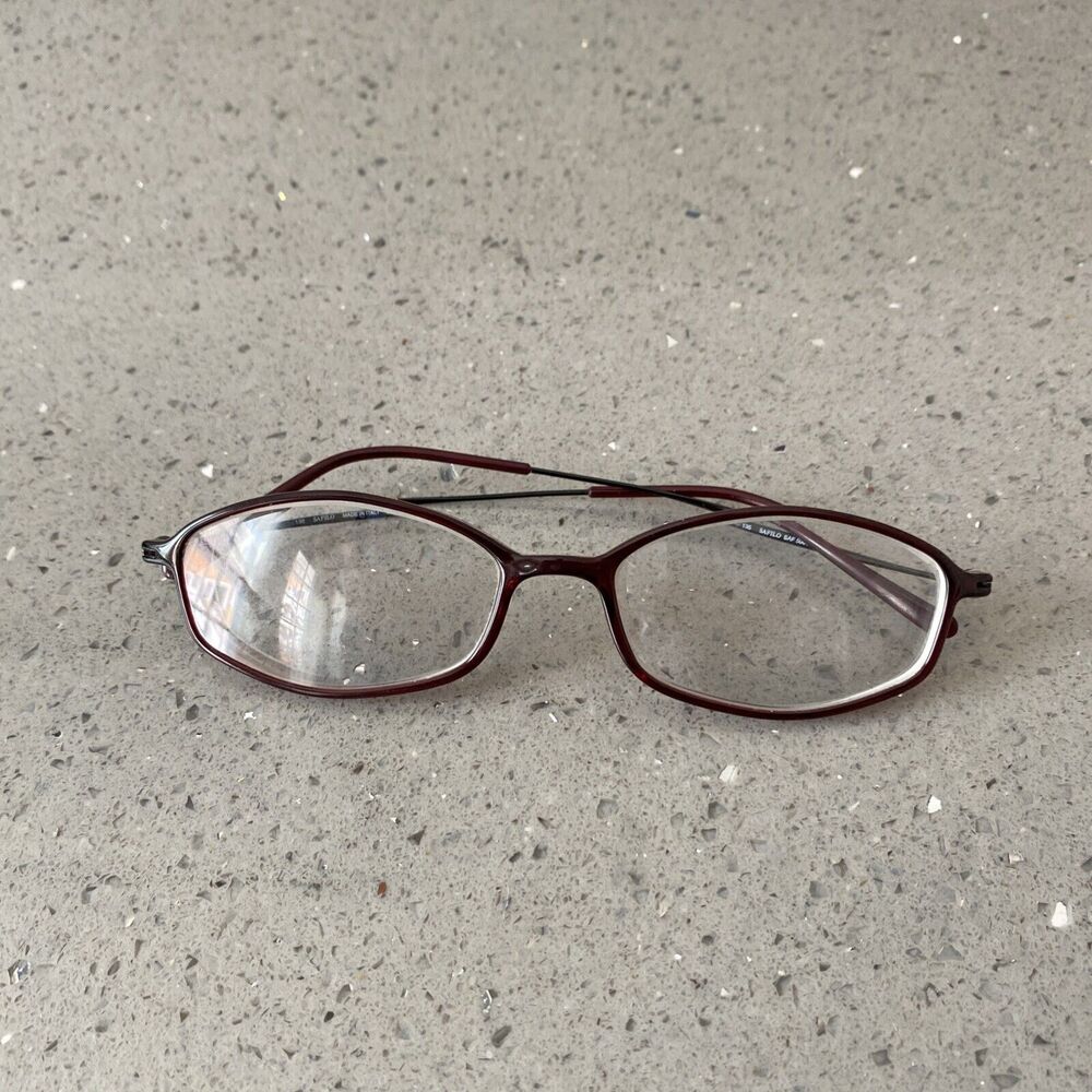 SAFILO SAF 5001 E13 47 15 135 Eyeglass Frames Made in Italy Red Brown